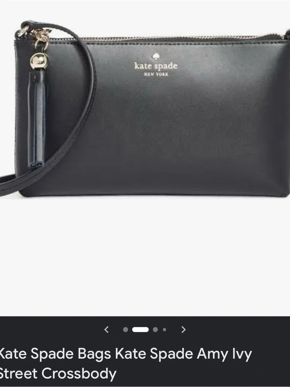 kate spade Black Leather Crossbody Bag